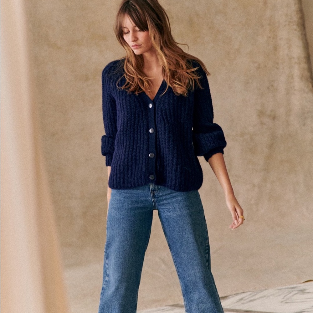 Sezane Basile -Navy Cardigan